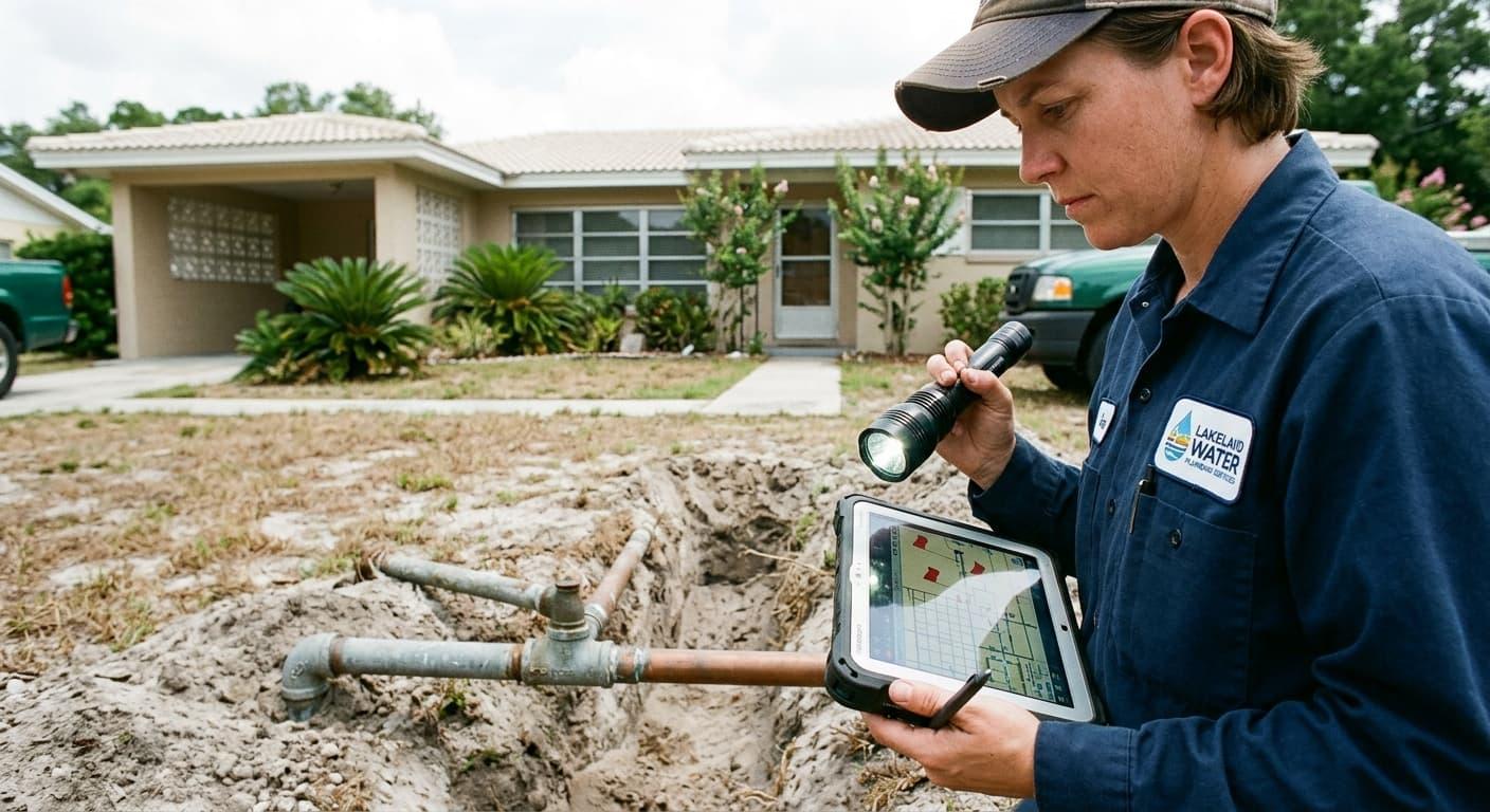 Chart for plumbing services in Lakeland and the lead pipe inventory