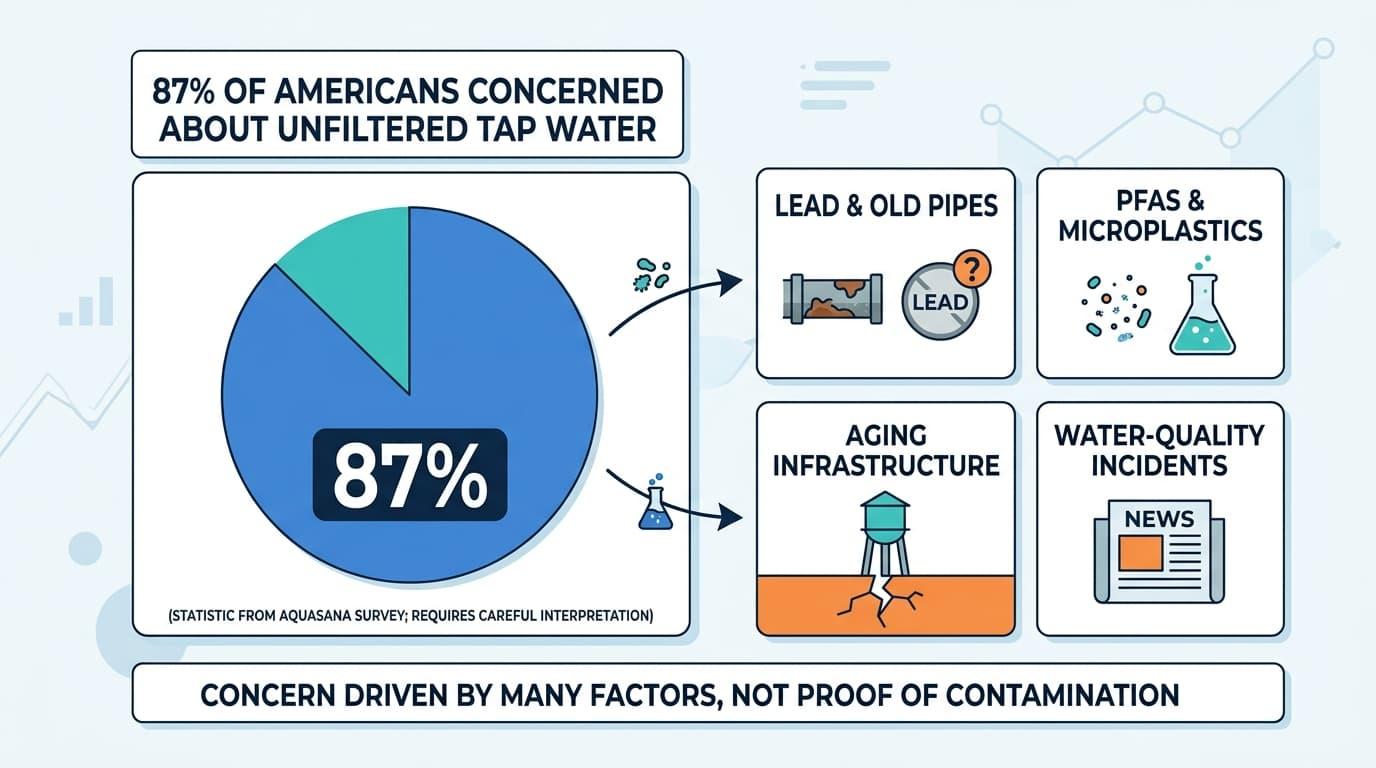 Why 87 percent of Americans are concerned about unfiltered tap water
