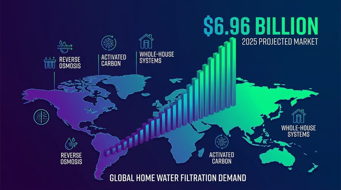 Home water-filtration market projected at $6.96 billion